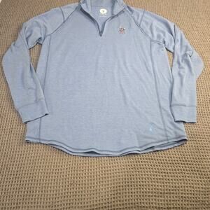Toes On The Nose Blue Quarter-Zip Pullover Size Large